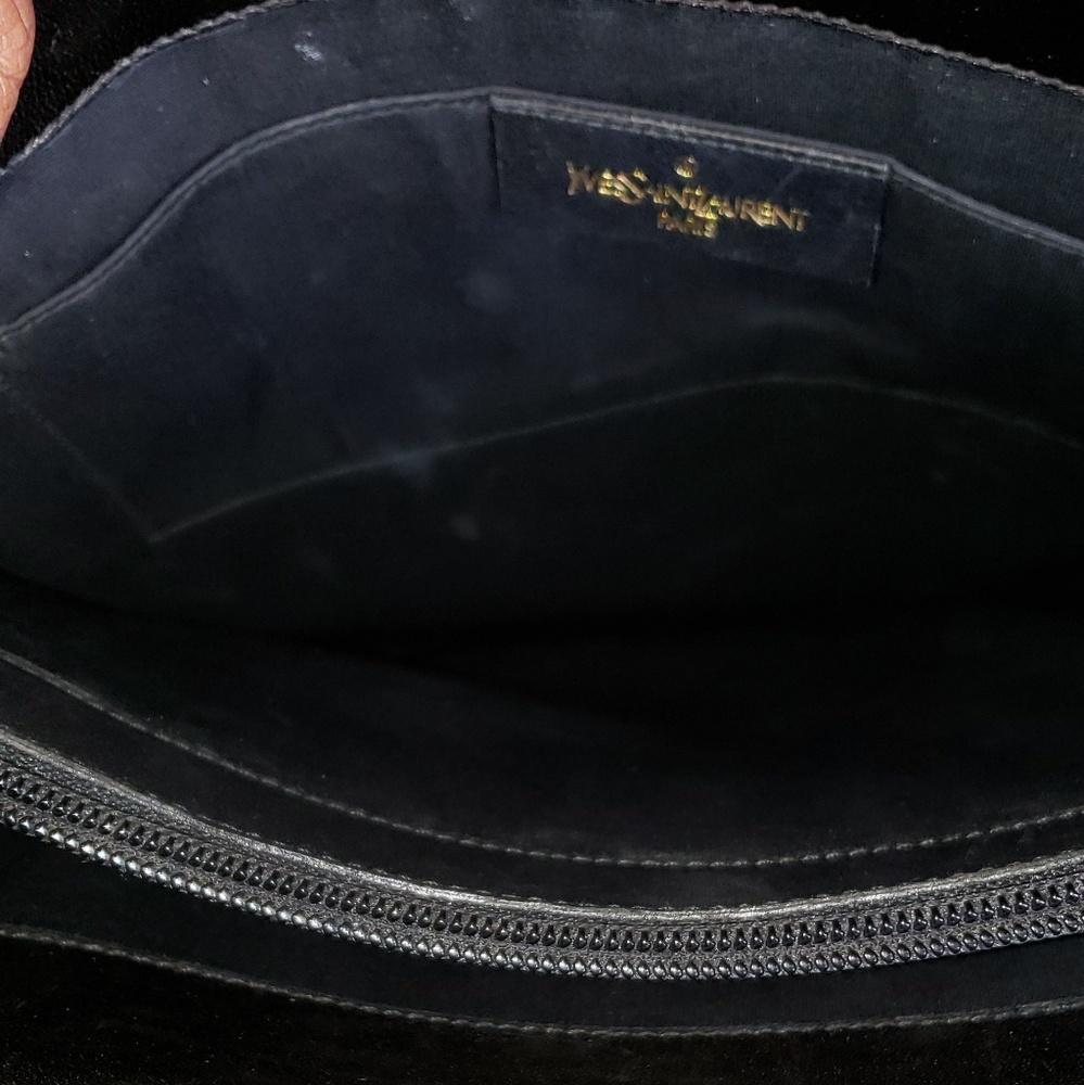 Vintage Black YSL Y Tote - Picture 7 of 8